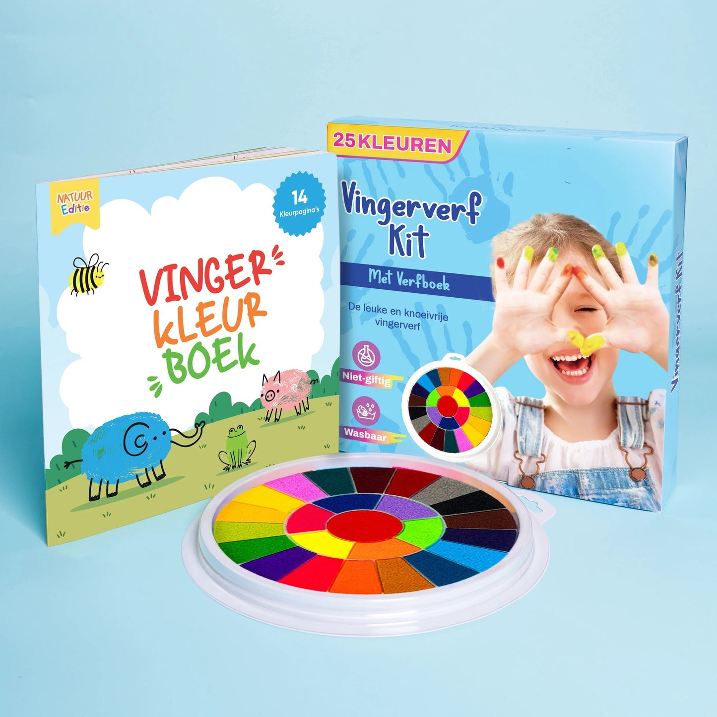 Vingerverf set met boek